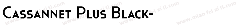 Cassannet Plus Black字体转换